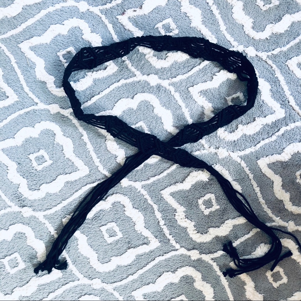 Black Croquet Fringe Belt